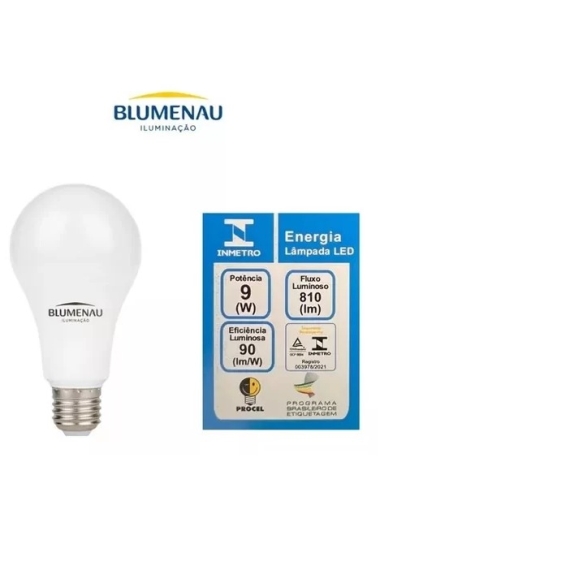 Imagem do produto LÂMPADA DE LED A60 9W 6500K BLUMENAU